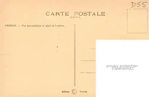 VERDUN_Meuse Vue panoramique Quai de Londres Verdun Meuse
