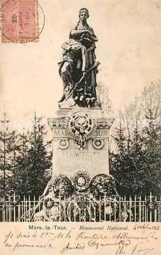 Mars la Tour Monument National Statue Mars la Tour