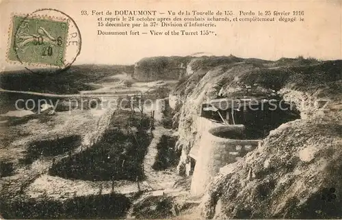 Douaumont Le Fort vu de la Tourelle de 155 Douaumont