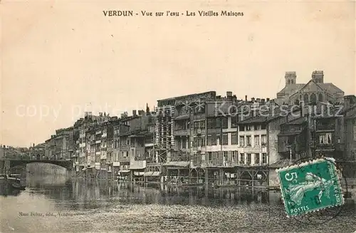VERDUN_Meuse Vue sur l eau Vieilles maisons Verdun Meuse