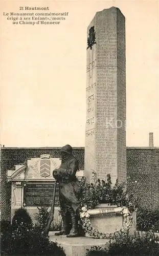 Hautmont Monument commemoratif Enfants morts au Champ d Honneur Hautmont
