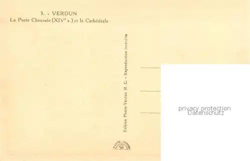 VERDUN_Meuse Porte Chaussee XIVe siecle Cathedrale Pont Verdun Meuse