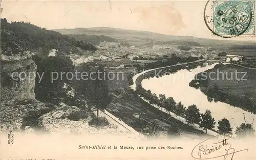 Saint Mihiel Vue panoramique sur la Meuse vue prise des Roches Saint Mihiel