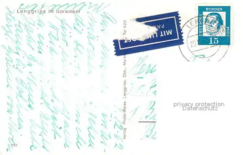 Lenggries Ortsansicht mit Kirche Winterpanorama Lenggries