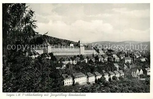 Siegen_Westfalen Fischbacherberg mit Jungstilling Krankenhaus Siegen_Westfalen