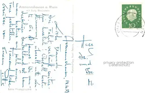 Assmannshausen Panorama mit Burg Rheinstein Assmannshausen