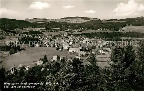 Hinterzarten Panorama Hoehenluftkurort Schwarzwald Blick vom Scheibenfelsen Hinterzarten
