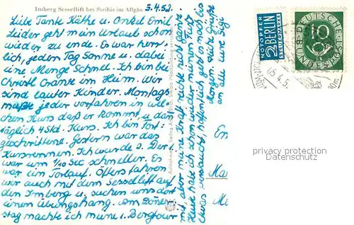 Steibis Imberg Sessellift Allgaeuer Alpen Steibis