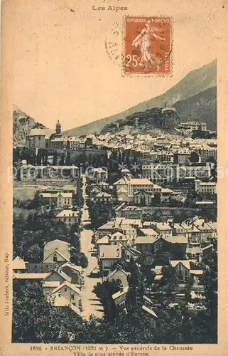 Briancon Vue generale de la Chaussee Ville la plus elevee d Europe Briancon
