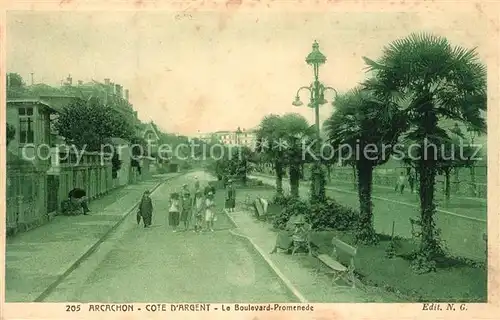Arcachon_Gironde Le Boulevard Promenade Arcachon Gironde