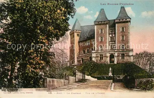 Pau Le Chateau Vue de l Ouest Pau