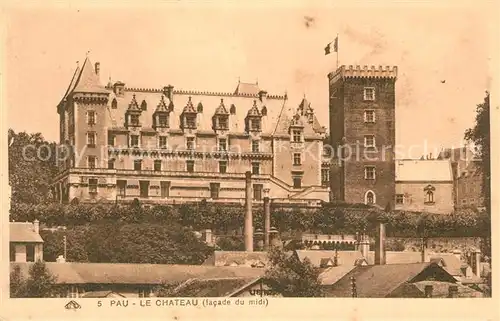 Pau Le Chateau facade du midi Pau