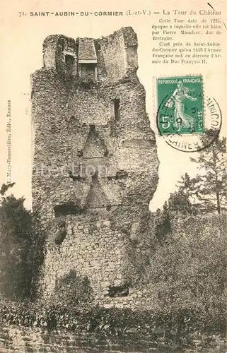 Saint Aubin du Cormier La Tour du Chateau Saint Aubin du Cormier