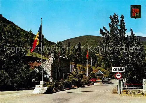 AK / Ansichtskarte Grenze_Douane_Zoll Valls d Andorra Frontera 