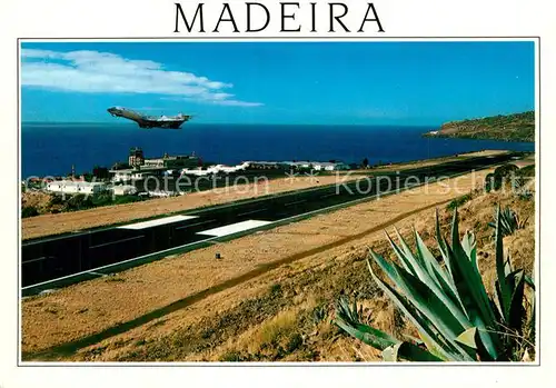 AK / Ansichtskarte Flugzeuge_Zivil Santa Cruz Madeira Aeroporto de Santa Catarina  