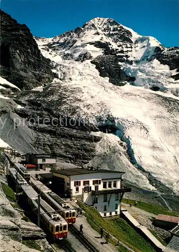 AK / Ansichtskarte Jungfraubahn Station Eigergletscher M?nch Jungfraubahn