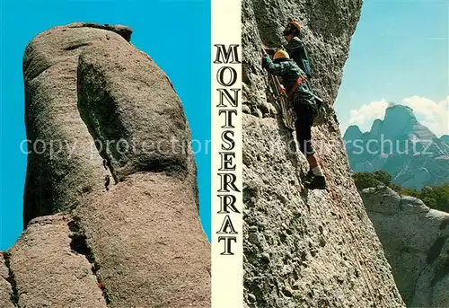 AK / Ansichtskarte Klettern_Bergsteigen Montserrat Escalada al Cavall Bernat  