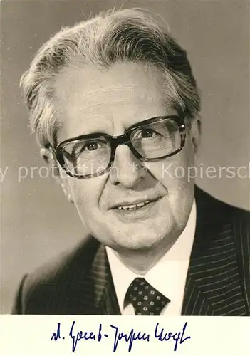 AK / Ansichtskarte Politiker Dr. Hans Jochen Vogel Autogramm  Politiker