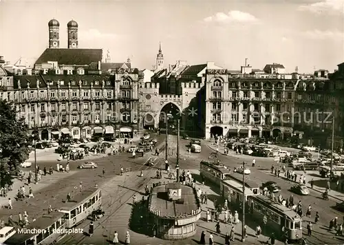 AK / Ansichtskarte Strassenbahn M?nchen Karlsplatz  