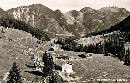 AK / Ansichtskarte Schliersee Untere Firstalm gegen Rotwand Mangfallgebirge Schliersee
