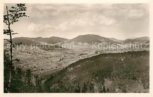 AK / Ansichtskarte Bernau_Schwarzwald Landschaftspanorama mit Blick zum Belchen Bernau Schwarzwald