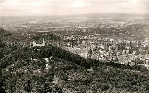 AK / Ansichtskarte Weinheim_Bergstrasse Panorama Blick von der Wachenburg Burgruine Windeck Weinheim_Bergstrasse