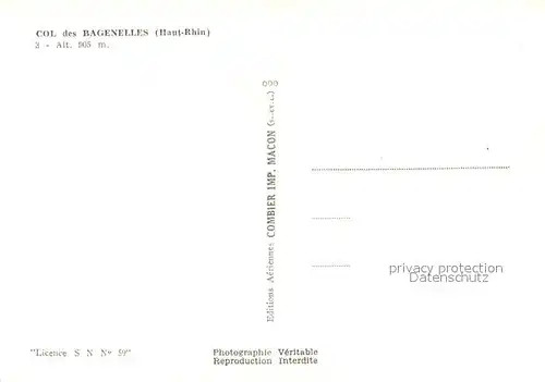 AK / Ansichtskarte Bagenelles_Elsass Panorama Col des Bagenelles les Vosges 