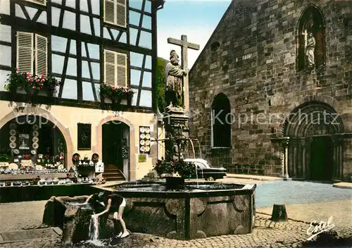 AK / Ansichtskarte Kaysersberg_Haut_Rhin Fontaine Statue de l empereur Constantin XVIe siecle Kaysersberg_Haut_Rhin