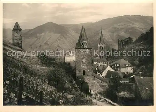 AK / Ansichtskarte Bacharach_Rhein Teilansicht Turm Kirche Wernerkapelle Bacharach Rhein