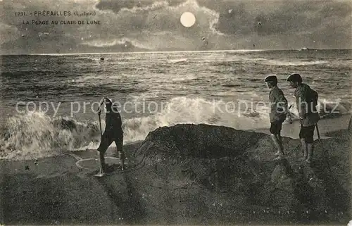 AK / Ansichtskarte Prefailles La Plage au clair de lune Prefailles