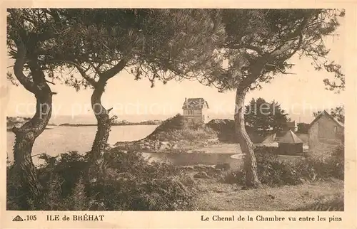 AK / Ansichtskarte Ile de Brehat Le Chenal de la Chambre vu entre les pins Ile de Brehat