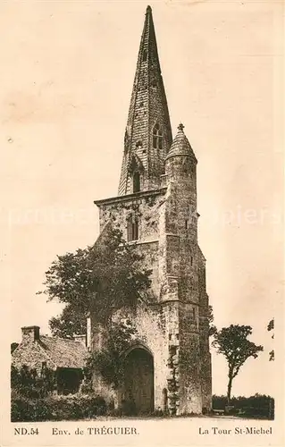 AK / Ansichtskarte Treguier_Cotes_d_Armor La Tour St Michel Treguier_Cotes_d_Armor