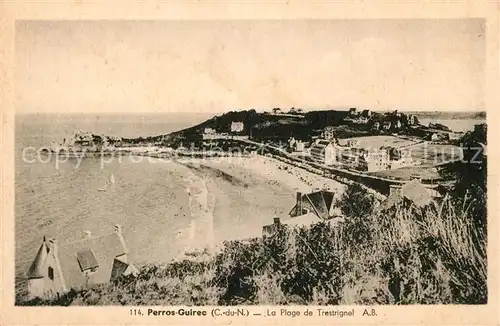 AK / Ansichtskarte Perros Guirec La Plage de Trestrignel Perros Guirec