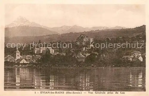 AK / Ansichtskarte Evian les Bains_Haute_Savoie Vue generale pris du Lac Evian les Bains_Haute