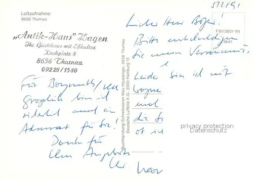 AK / Ansichtskarte Thurnau Fliegeraufnahme Thurnau