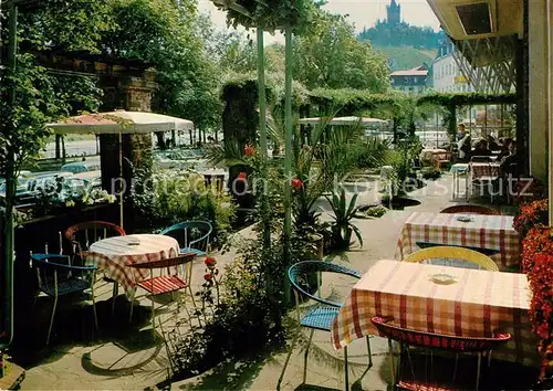 AK / Ansichtskarte Cochem_Mosel Hotel Germania Terrasse Cochem Mosel
