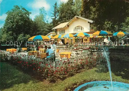 AK / Ansichtskarte Gruenwald_Muenchen Balkan Restaurant Terrasse Gruenwald Muenchen