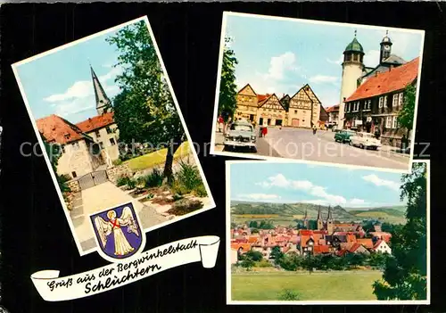 AK / Ansichtskarte Schluechtern Kirche Strassenpartie Panorama Schluechtern