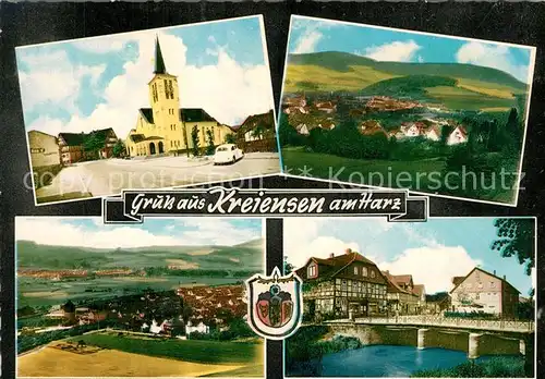 AK / Ansichtskarte Kreiensen Kirche Panorama Bruecke Kreiensen