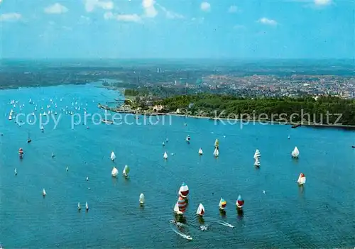 AK / Ansichtskarte Kiel Segelregatta auf der Foerde Fliegeraufnahme Kiel