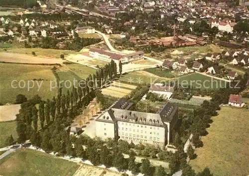 AK / Ansichtskarte Menden_Sauerland Missionshaus St Josef Fliegeraufnahme Menden_Sauerland