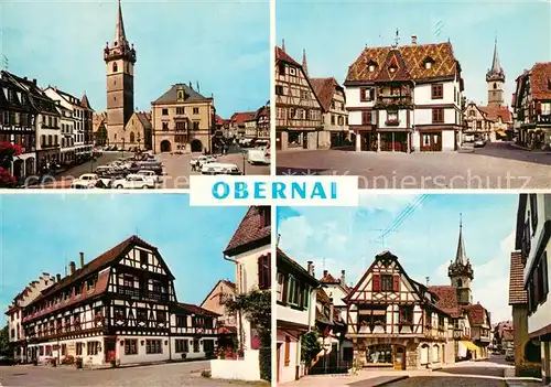 AK / Ansichtskarte Obernai_Bas_Rhin Place de la Mairie Tour Kappel Maison Alsacienne Hotel Duc d Alsace Obernai_Bas_Rhin