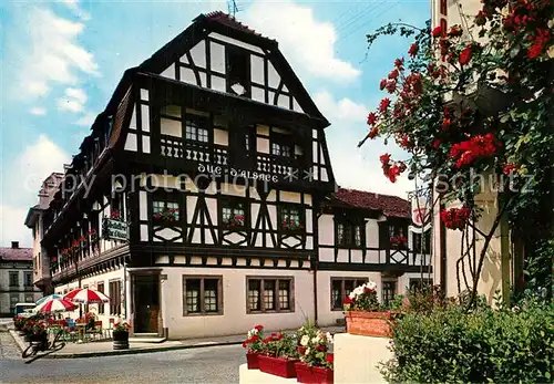 AK / Ansichtskarte Obernai_Bas_Rhin Hostellerie alsacienne de type traditionnel Fachwerkhaus Obernai_Bas_Rhin