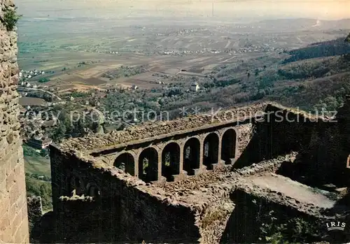 AK / Ansichtskarte Ribeauville_Haut_Rhin_Elsass Chateau de Saint Ulrich Salle des Chevaliers XIIIe siecle Plaine d Alsace Ribeauville_Haut