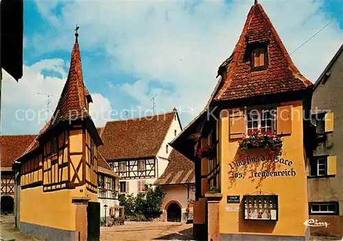 AK / Ansichtskarte Eguisheim_Haut_Rhin Route du vin Cour Unterlindenhof Couvent des dominicaines de Colmar Eguisheim_Haut_Rhin