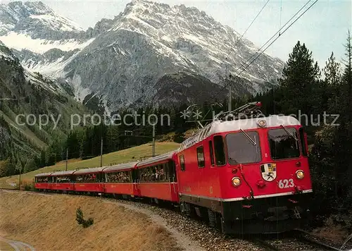 Eisenbahn Bernina Express Rh?tische Bahn Preda Piz Ela Eisenbahn