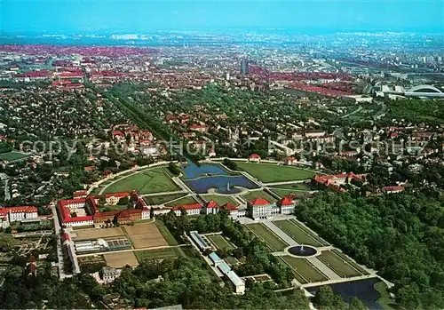 Muenchen Panorama mit Schloss Nymphenburg Muenchen