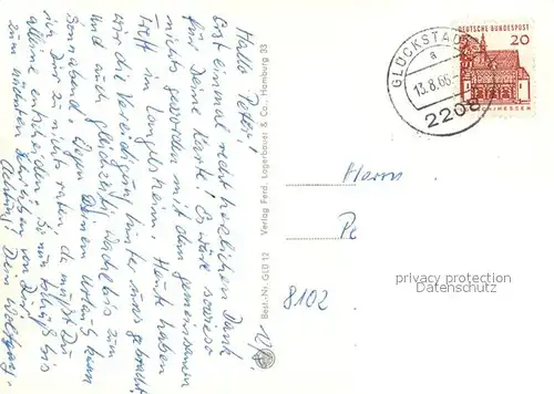 Glueckstadt Leuchtturm Stadtpark Binnenhafen Aussenhafen Markt Glueckstadt