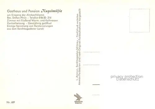 Berchtesgaden Gasthaus zur Kugelmuehle Gartenterrasse Berchtesgaden