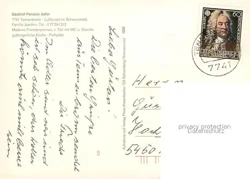 Tennenbronn Gasthof Pension Adler Gastraeume Panorama Tennenbronn